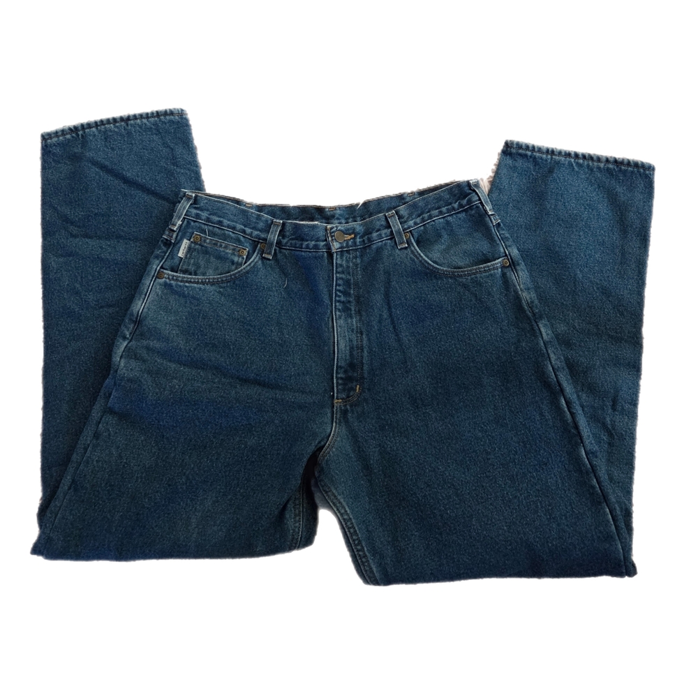 Vintage Carhartt Men's Relaxed Fit, Fleeced Lined Denim Jeans Size 38×32 - Picture 7 of 8